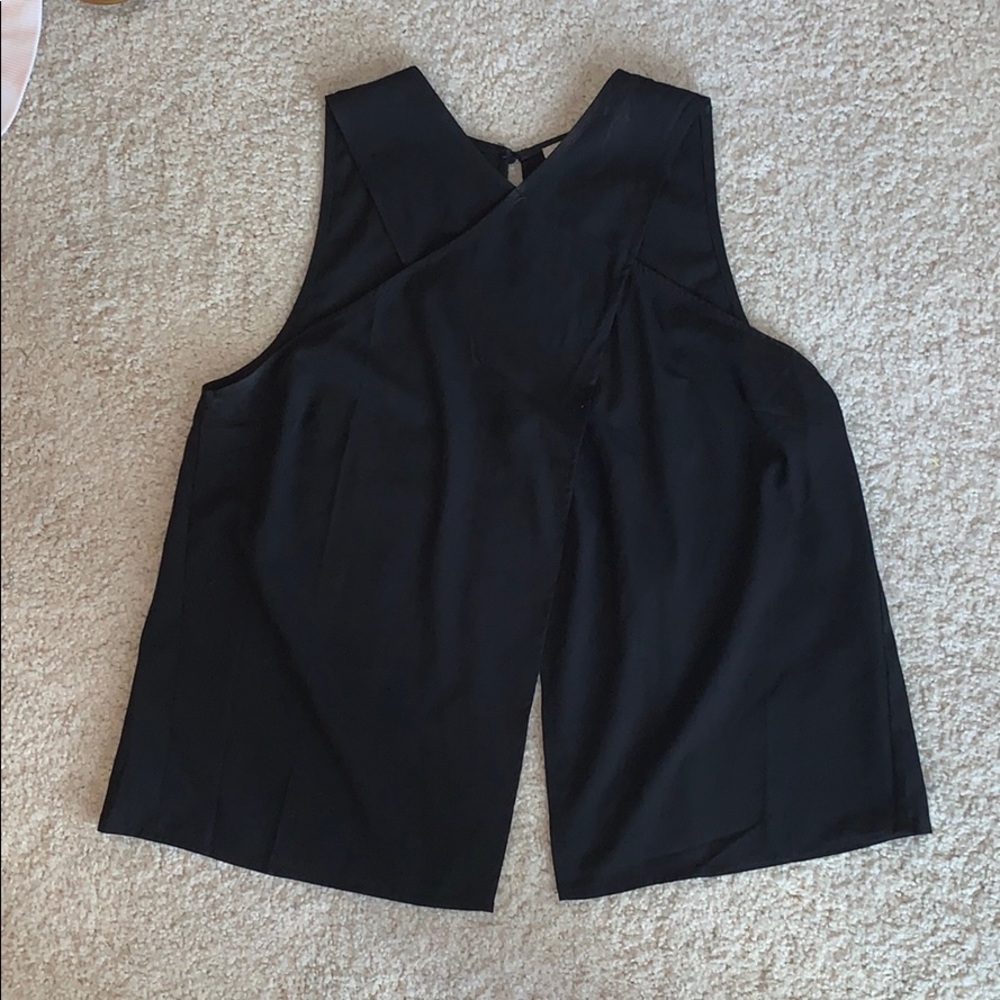 Black Open Slit Shirt